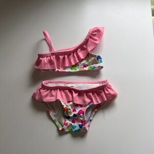 Joe Boxer Pink Ruffle Heart Bikini Set